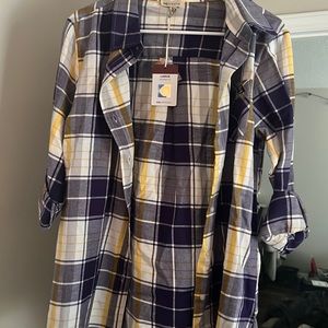 Purple & Gold ECU flannel